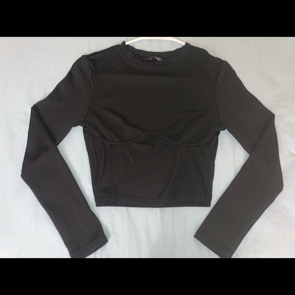 SHEIN Black Long Sleeve Top
